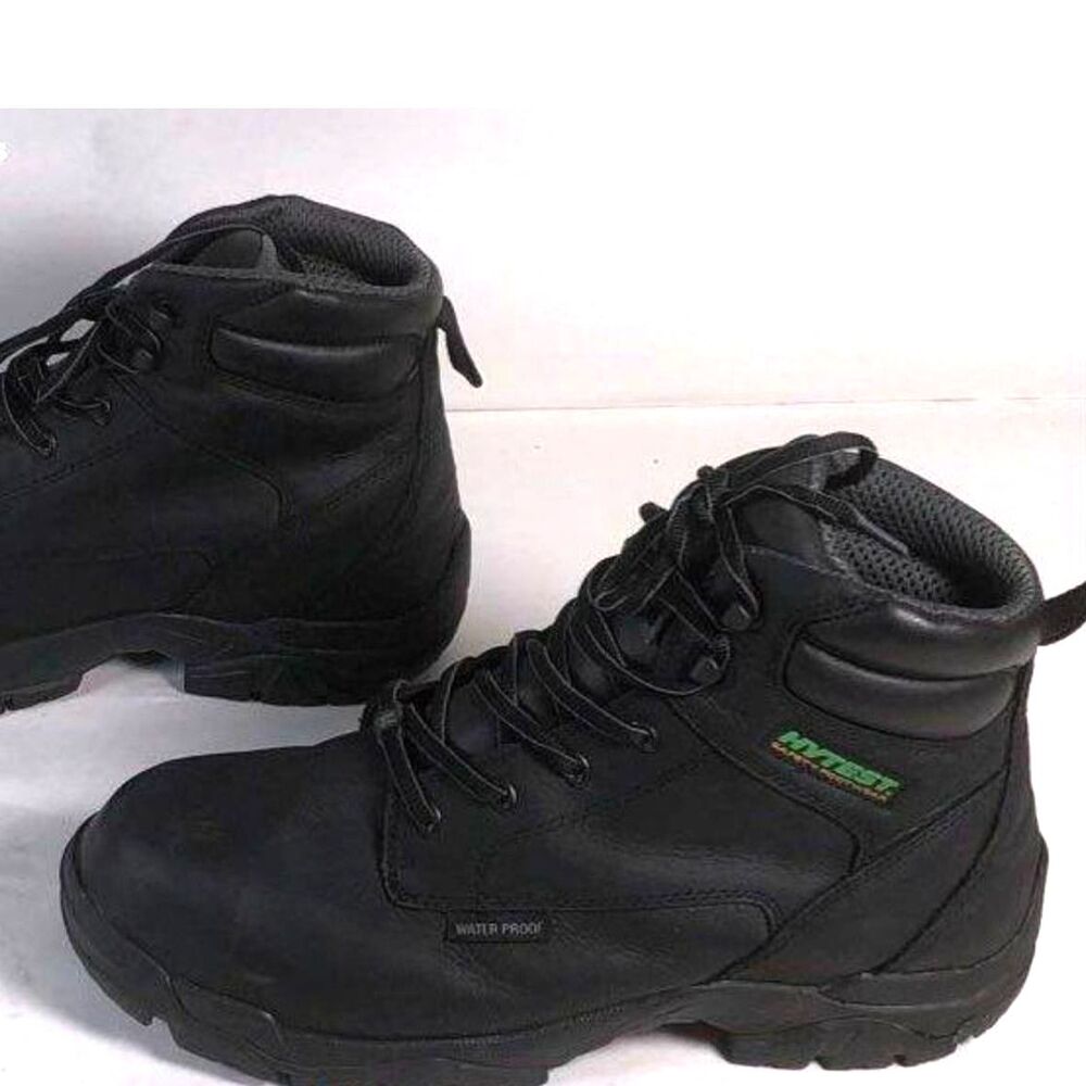 Hytest Men's Black Leather Apex 2 Pike Work Boots - Size 12 W